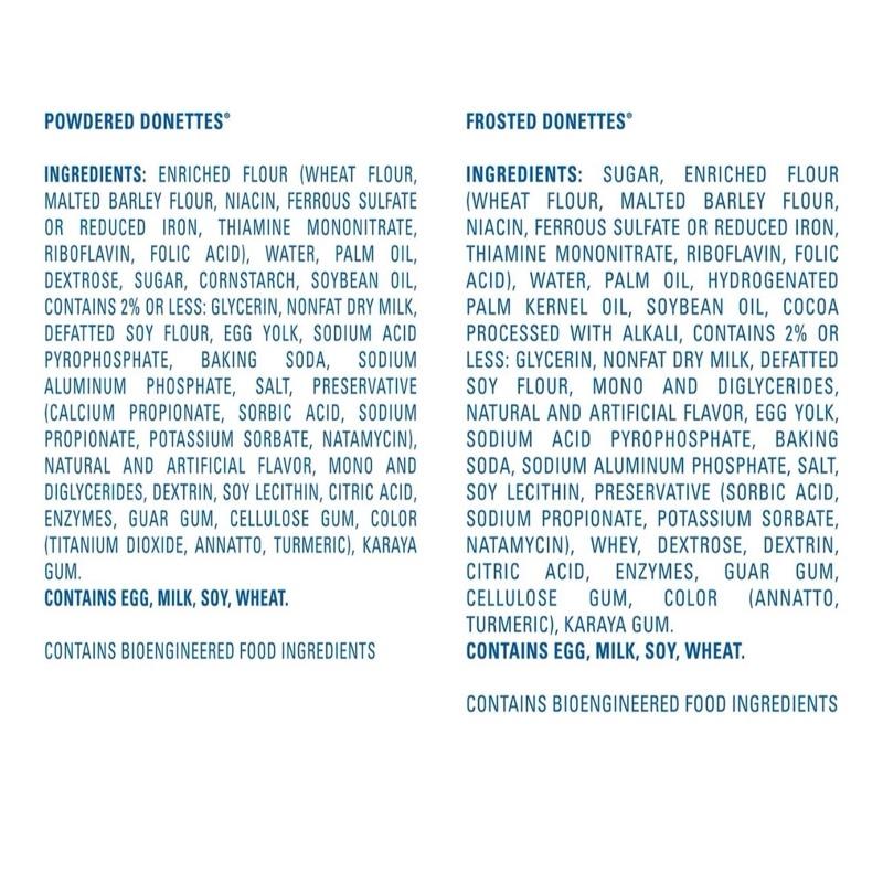 Hostess Donettes Variety Pack Donuts, Snack Size, 1.5 oz., 32 pack.