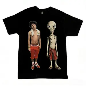 100% Cotton Xav & Paul Tee - Unisex Graphic T-Shirt,Black T-shirt