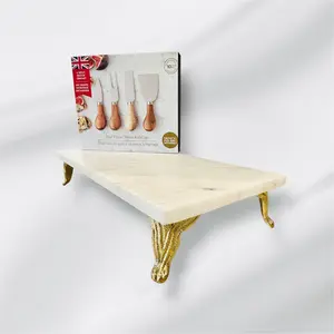 Marble Cheese Tray & knive Set