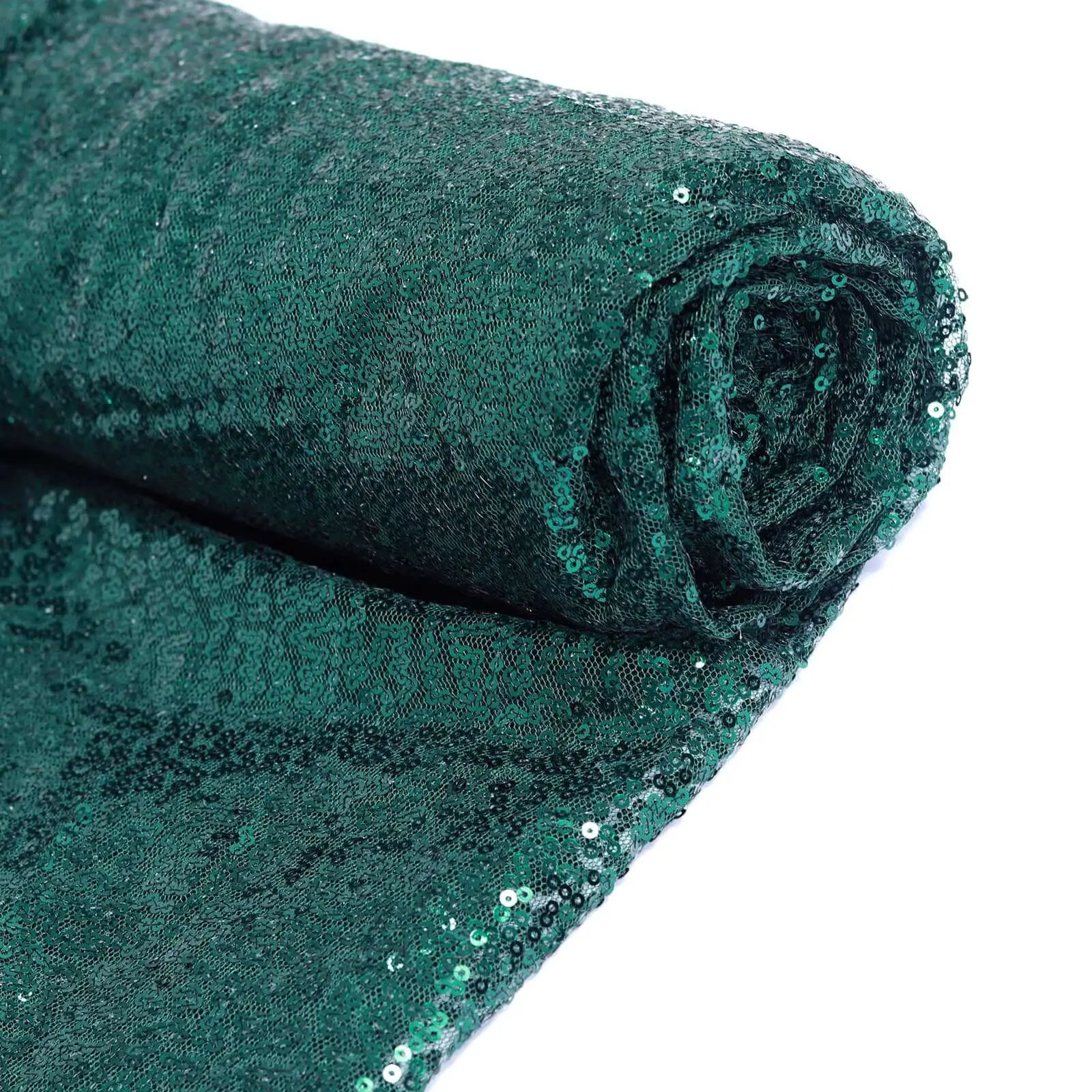 Hunter Emerald Green Sequin Fabric Bolt, Sparkly DIY Craft Fabric Roll 54"x4 Yards