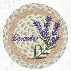 Capitol Importing  10 x 10 in. Lavender Printed Trivet Round Rug