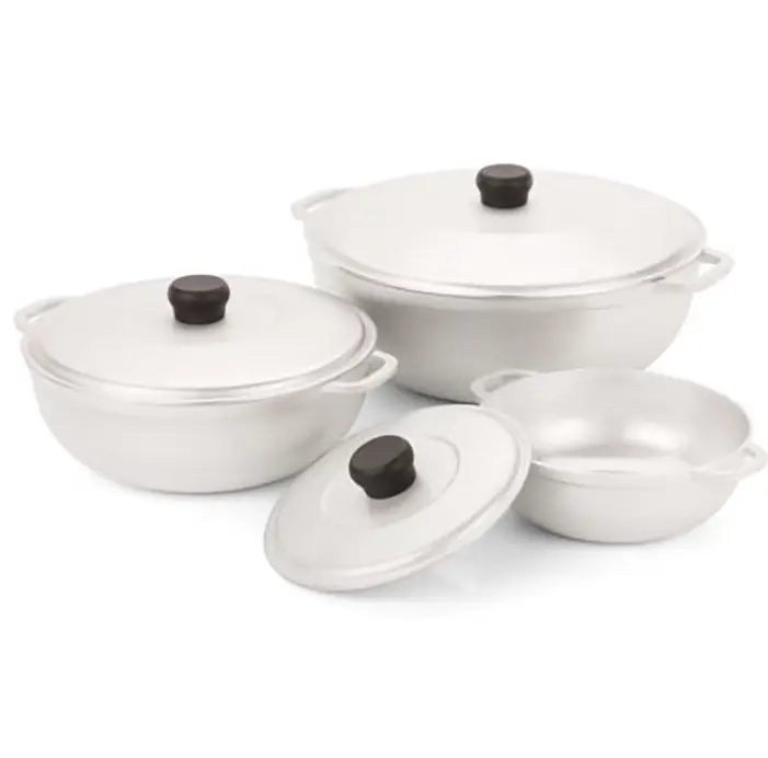 IMUSA 1.5/2.5/5.2qt Cast Aluminum Caldero 3pc Set - 18/22/28cm