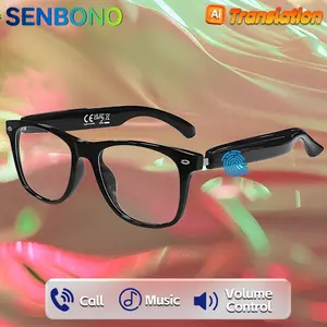 Senbono Smart Glasses, BT Sunglasses with High-Sensitivity Microphone Speaker, Voice Assistant, Auto Pairing, Remote Control,Cool Gadgets