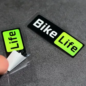 2 Pieces Like Bike Life Reflective Waterproof Stickers, Creative Personality Road Bike Mountain Bike Car Reflective Stickers