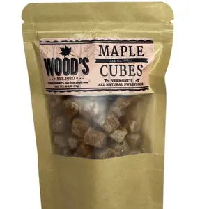 Maple Sugar Cubes – 100% Pure Vermont Maple Syrup Candy – Natural Sweetener for Tea, Coffee & Snacks – Small Batch, All-Natural, Lower Glycemic – Cute Maple Treat – .02 lb Bag