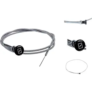 237 Rotary Universal Choke Cable – 63" Inner, 60" Conduit, 2-3/4" Travel – Heavy-Duty Push Pull Cable with Silver Outer Sheath For Lawn Mowers,Tractors, Equipment