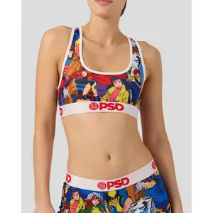 PSD Womens Marvel - X-Men Squad Racerback Sports Bra - Comfortable, Breathable, Ultra-light Fabric