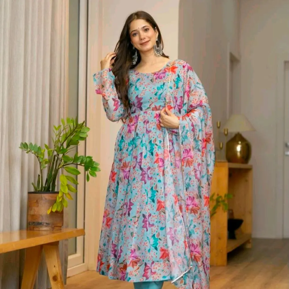 3-Piece long Anarkali Outfit