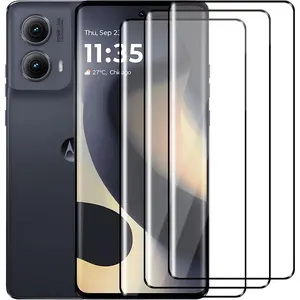 (3 Pack) For Motorola Edge 2024 Screen Protector,HD-Clear Tempered Glass Screen Protector [3D Touch][Bubble-Free][Anti-Scratch] Screen Protector Glass For Motorola Edge 2024/2023