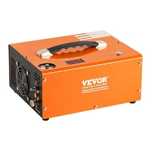 PCP Air Compressor, 4500PSI Portable PCP Airgun Compressor with in Converter, Auto-Stop DC12V/AC120V Oil Water-Free Paintball Tank Compressor Pump for Air Rifle, Scuba Diving Bottle