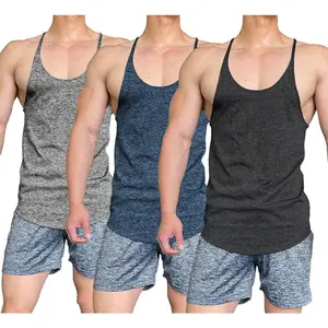 Men's Stringer Bodybuilding Tank Tops Y-Back Sleeveless Fitness Workout Training T-Shirt Quick Drying