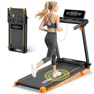 2-in-1 Folding Treadmill & Walking Pad Join the App community for DIY goals & virtual routes! Built with a 330 lbs capacity, incline & cushioned belt. The HD display tracks your heart rate & calories at high speeds. Foldable & perfect for your home office