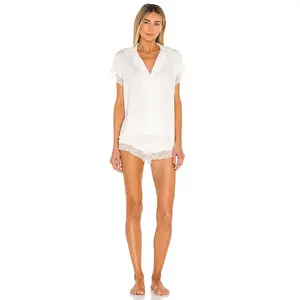 eberjey Malou Lace PJ Set in Ivory