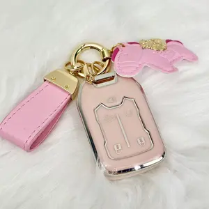 For GMC Key Fob Cover with Keychain，Key Case Shell TPU Full Protection Compatible with GMC Chevy Acadia Sierra Terrain Silverado 1500 2500HD 3500HD