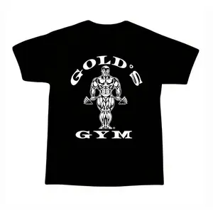 Gold's Gym Vintage Bodybuilding Logo T-Shirt, 100% Cotton Retro Fitness Workout Graphic Tee