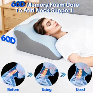 Ergonomic Memory Foam Pillow, Supports Neck, Back, Leg Areas, Compatible with Face-Down Reading pillow, Comfortable and Soft Fabric, Removable, Suitable for Home, Bed, Sofa, Living Room Scenarios Christmas TikTokShopHolidayHaul