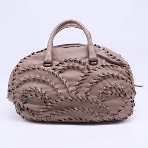 Pre-owned Bottega Veneta Leather Top Handle Bags San Marco Bowling Bag with Intrecciato Detail Large B20801