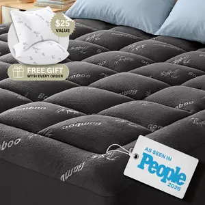 Niagara Ultra Soft Mattress Topper - Viscose Made from Bamboo, Breathable & Cooling, Pillow Top, Deep Pocket, Machine Washable, Ideal for Hot Sleepers