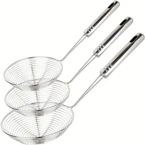 3 Piece Stainless Steel Colander Set, Modern Minimalist Design, Multiple Sizes Deep Basket, Ideal for Home Cooks and Food Enthusiasts