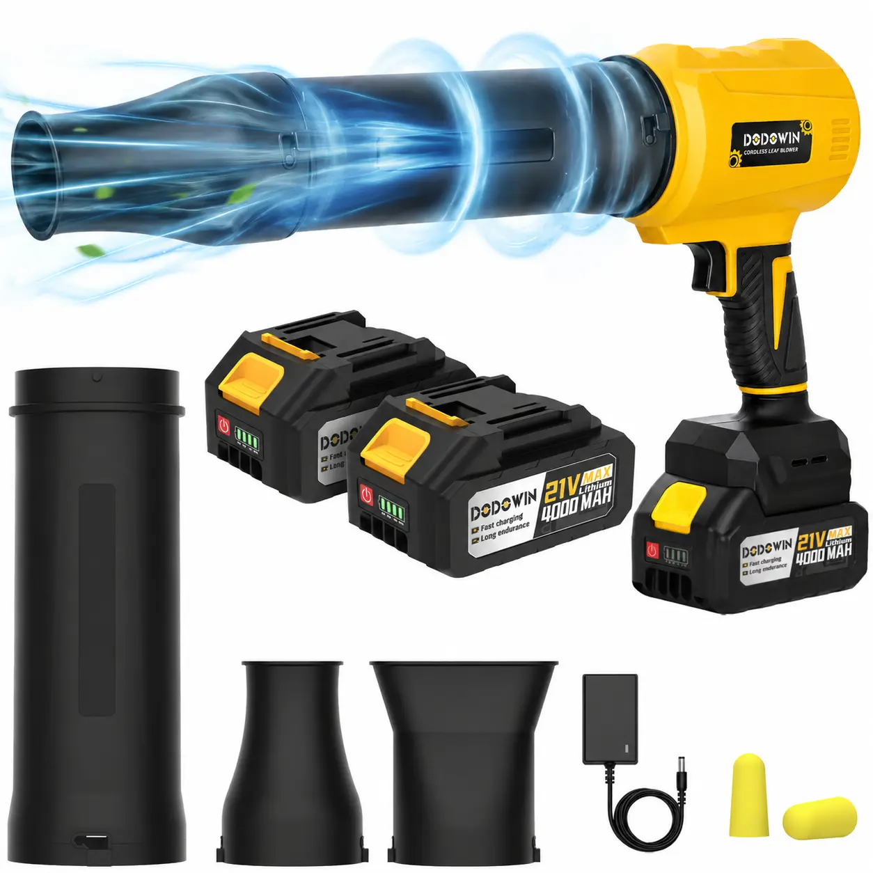 DODOWIN Turbo Jet Blower,Leaf Blower, Violent Turbo Fan, Pure Copper Motor,Car Drying After Wash, Cordless Turbo Power Air Duster, Handheld Snow Blower,Garden gifts