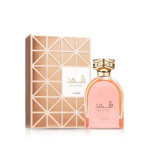 Lattafa Shahd Eau de Parfum for Unisex 3.4 Ounce Pink Glass Bottle Floral Fragrance Inspired by Arabic Words Latif & Lateefa Edp Spray Great Scent Golden Vanilla Musk