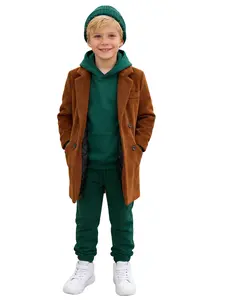 LUOBOKIDS: Boys' and Girls' Mid to Long Autumn Coat, Suitable for Children with a Height of 90-160cm, Western College Wind Coat, Winter Warm Jacket, Thick Heavy Coats