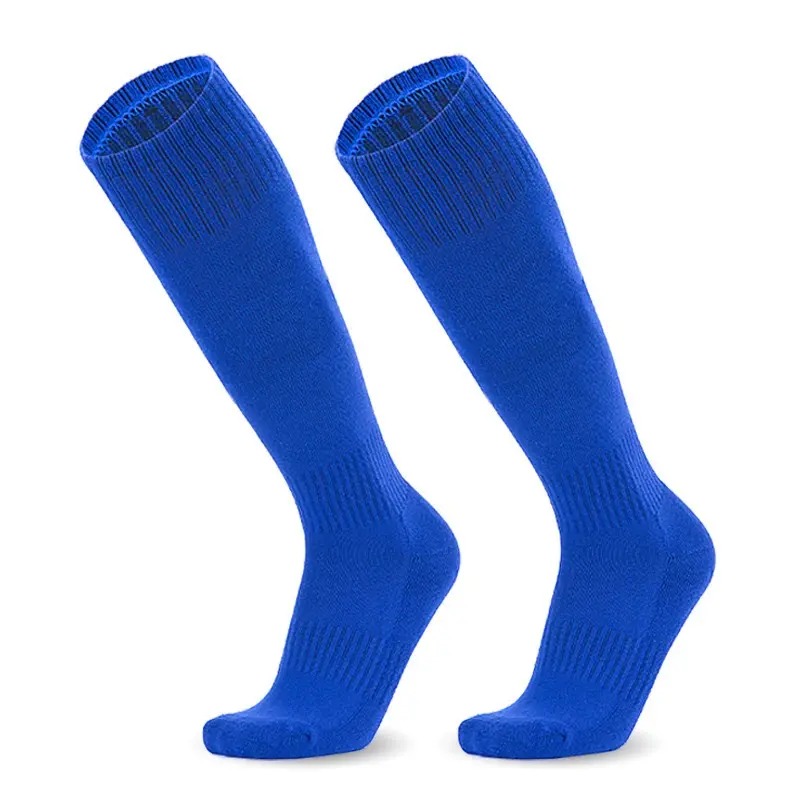 Sports Compression Calf Socks - Upgrade Cotton-Polyester Mixed Fabric, Breathable, Stretch-Non Deform Knee-High, Anti-Skid, All Seasons for Football, Gym Workout, Cycling (Adult Shoe Size 39-46)