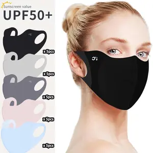 25 PCS Breathable Washable Reusable Sun Face Mask ForWomen Men,sunscreen Uv Face Shield For Hiking RidingExercise