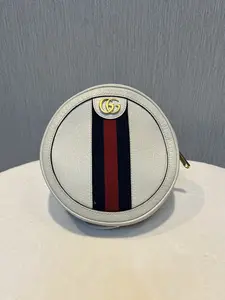Pre-owned GUCCI Ophidia Mini Round Shoulder Bag