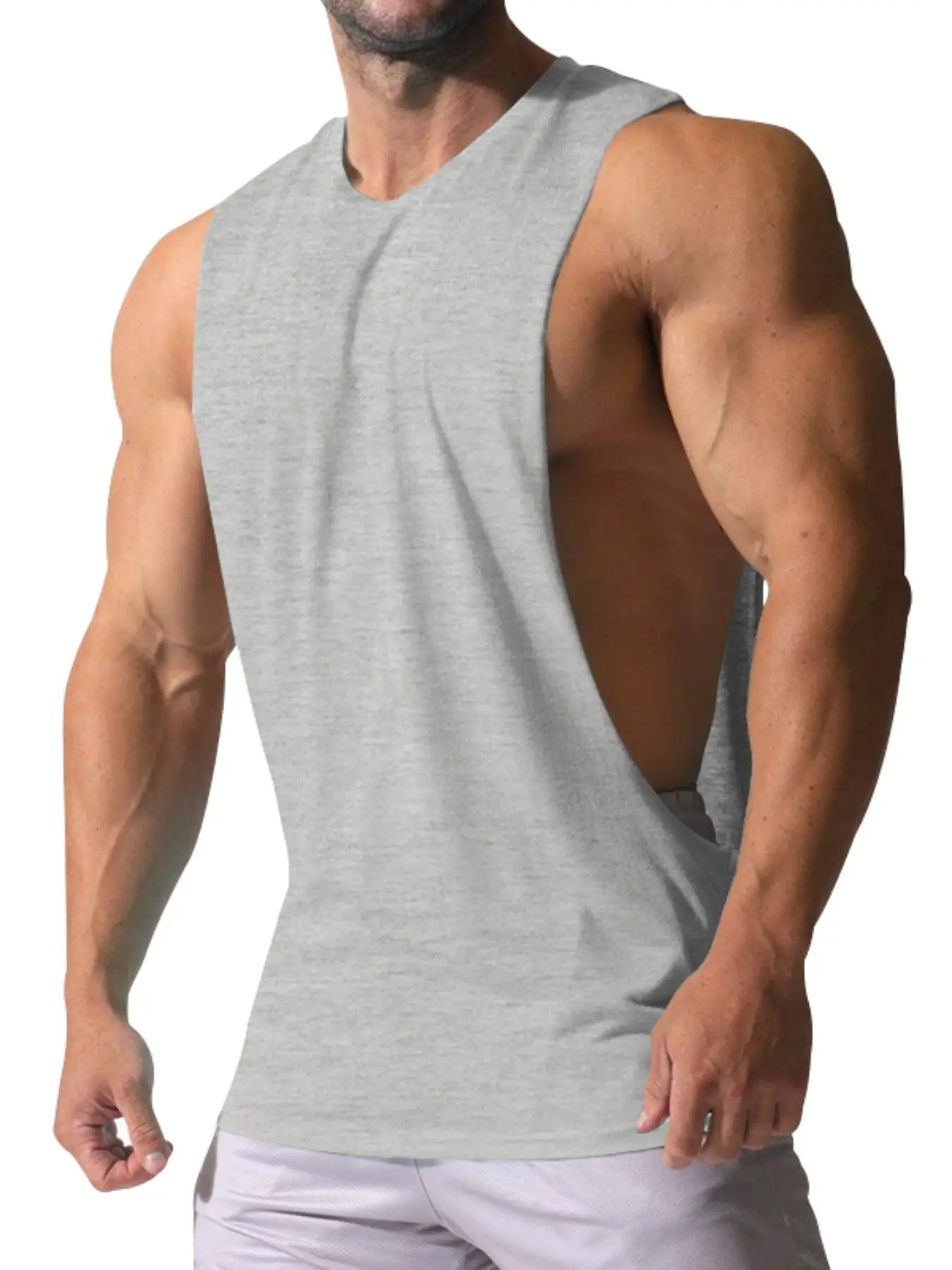 Men's Solid Round Neck Sleeveless T-shirt, Casual Comfy Breathable Crew Neck Tank Top for Daily Wear, Menswear for All Seasons