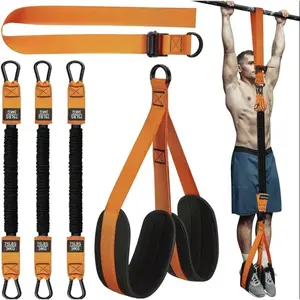 Pull Up Assistance Band, 1 Set Adjustable Resistance Band with Fabric Feet/Knee Rest, Fitness Equipment for Home Gym Workout, Calisthenics Tools, Stretching Gear, Home Gym Kit, Gym Belt, Workout Straps, exercise Equipment, At Home Gym Equipment
