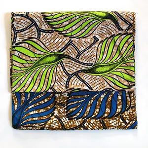 Lime Green and Blue Monstera Table Runner