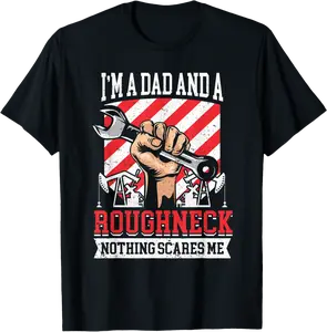 Mens Oil Well Oilfeild Oilfield Trash Roughneck Dad Oilfield T-Shirt - Ajitasirba Shop 69B0B2QFV67B