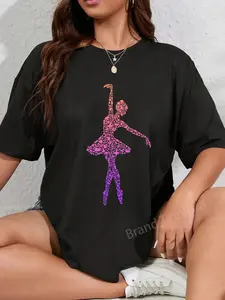 100% Cotton Unisex Ballet Ballerinas Women Ballet Dancer T-Shirt Casual Graphic Printed Vintage Tshirt