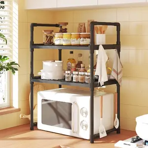 Home Microwave Rack, Multi-Layer Oven Shelf, Floor Standing Storage Rack, Wholesale Countertop Spice Organizer, Kitchen Organization