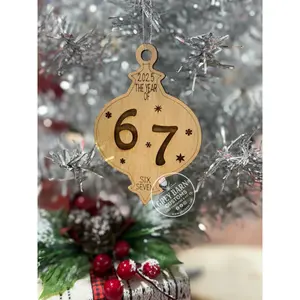 67 ornament, six seven, 6 7, middle school, teenager ornament, 2025, viral 67