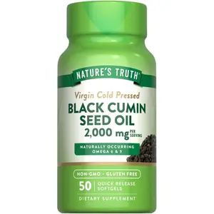 Black Cumin Seed Oil 2000 mg | 50 Softgels | Cold Pressed Pills