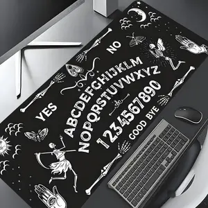 Gothic Ouija Mystical Symbols Design Large Gaming Mouse Pad,Aesthetic Desktop Decoration Pad, Desktop Accessory,Washable Rubber Pad Non-Slip Lock Edge Multi-Size Mouse Pad Suitable For Home Office,Good Gift for Family and Friends, Halloween