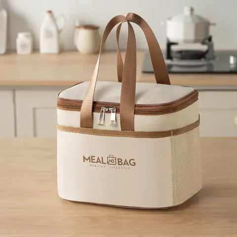 Meal Bag Insulated Lunch Box Tote with Large Capacity for Work Travel Office Versatile Use for Women Men