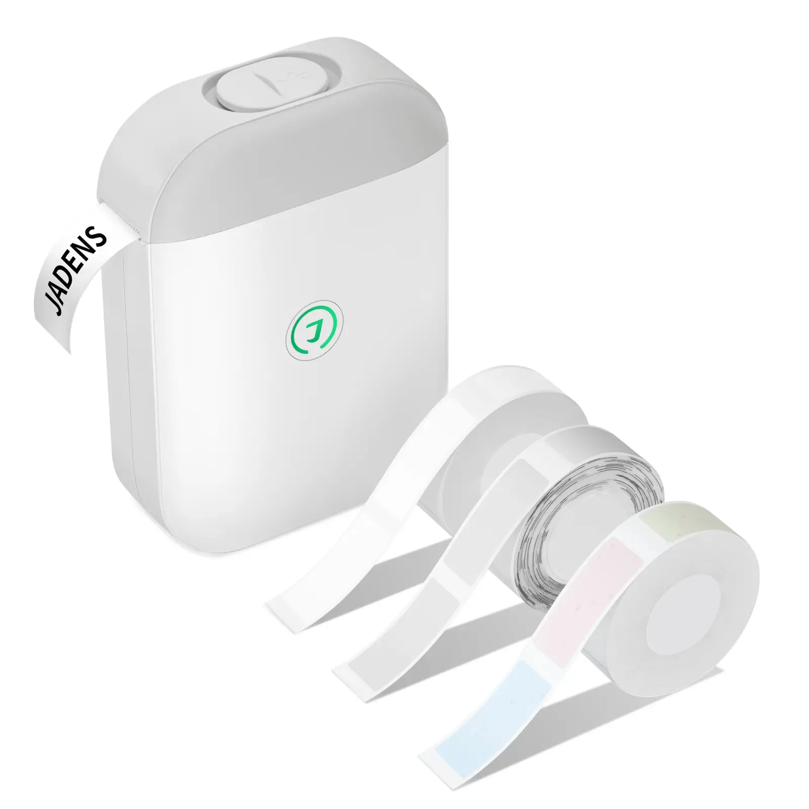 JADENS JD-11 Label Maker Machine, Portable Handheld Bluetooth Wireless Label Printer, Includes Three Tapes, Ink-Free Operation with a Variety of Templ
