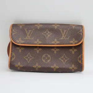 Pre-owned Louis Vuitton canvas clutches & wristlets #71480 Monogram Pochette Florentine Clutch bag waist belt M M51855