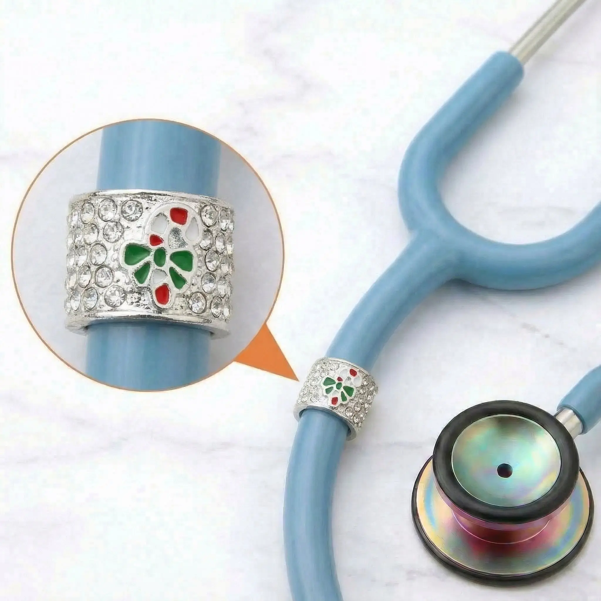 Candy Cane Stethoscope Charm