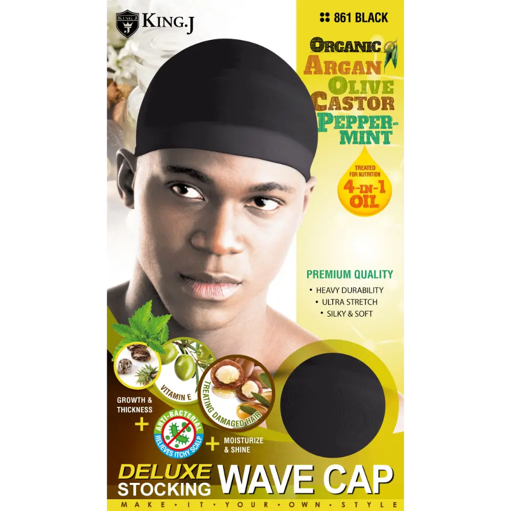 KING J WAVE CAP BLACK