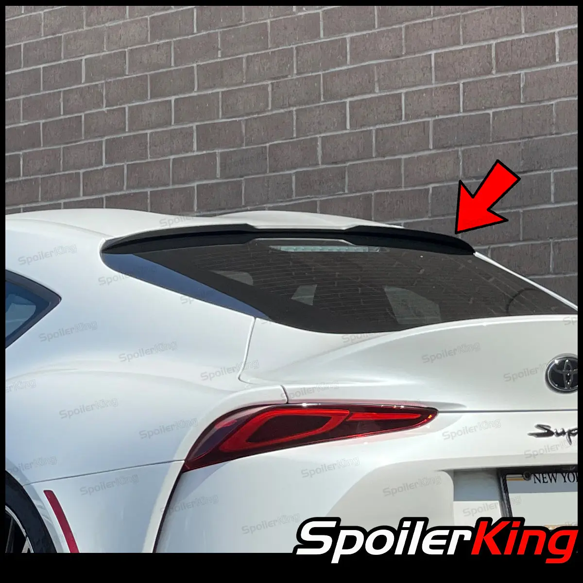 Toyota Supra 2020-2026 A90 Rear Window Roof Spoiler, Vehicle-Specific Flush Fit w/ Center Cut (284RC), Polyurethane, Self Adhesive Tape, Downforce Adder, Vehicle-Specific Fit