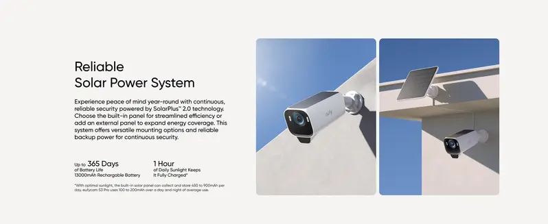 Product Introduction of eufyCam S3 Pro 2-Cam Kit, Solar Camera Outdoor Wireless, MaxColor Night Vision, 4K Security Camera with Solar Panel, Forever Power 2.0, Face Recognition AI, Expandable Local Storage, No Monthly Fee｜Spingtok 5