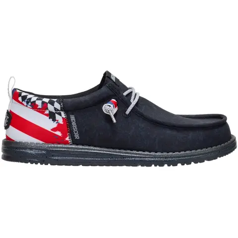 HEYDUDE Wally Funk NASCAR Merica - Comfortable Slip on Shoes Official Motorsport Apparel Racing Fan Merchandise