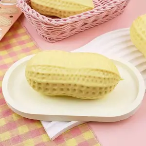 Cute Peanut Squeeze Toy - Slow Rising Squishy Fidget Toy, Novelty Food Shaped Stress Reliever for Anxiety Relief
