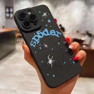 Dark Spider Web Design Tpu Protective Anti-Drop Protection Phone Case Set, Soft Full Coverage for iPhone  17 16 15 14 13 12 11 Pro Max Plus X XS XR mini Creative Gift for Couples & Friends Accessories