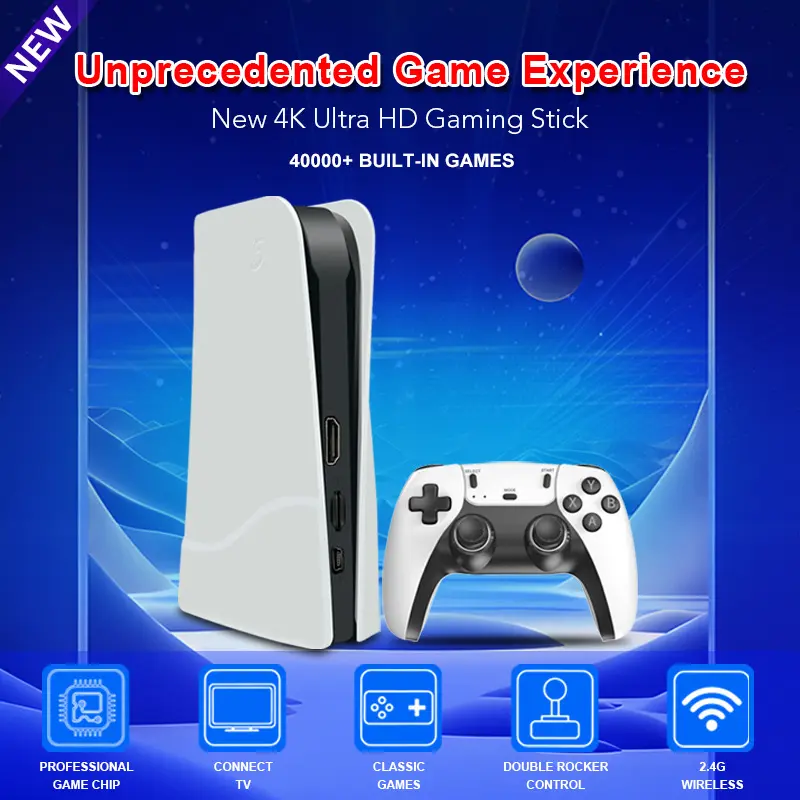2026 New P5X Mini Game Console 4K HD Android TV 2 Wireless
