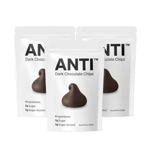 ANTI Premium Dark Chocolate Mini Chips - 55% Colombian Cacao, 4 Ingredients, 0g Sugar, 0g Sugar Alcohol, Keto-Friendly, Vegan, Gluten-Free,(27oz, 3 Pack)